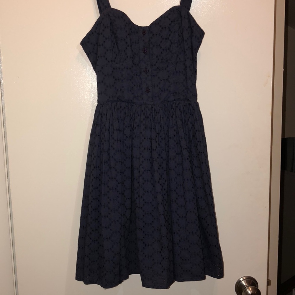 Jack wills navy eyelet dress